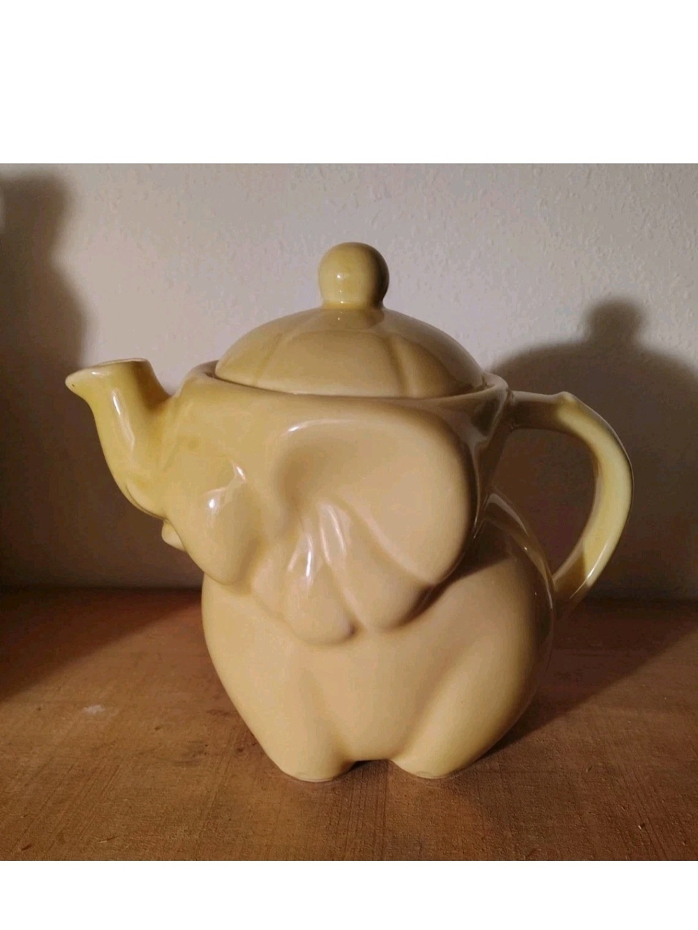 Ceramic Yellow Elephant Teapot - Home Art